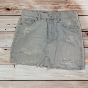 Aeropostale distressed denim mini skirt size 2